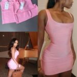 Bandage pink dress
